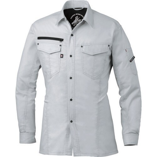 長袖シャツ 75004 シルバ− S