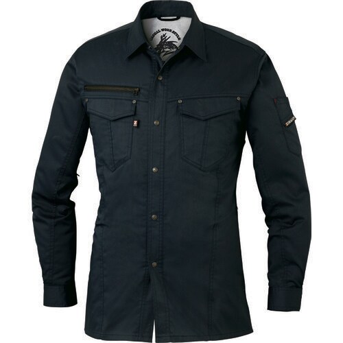 長袖シャツ 75004 シツクブラツク EL