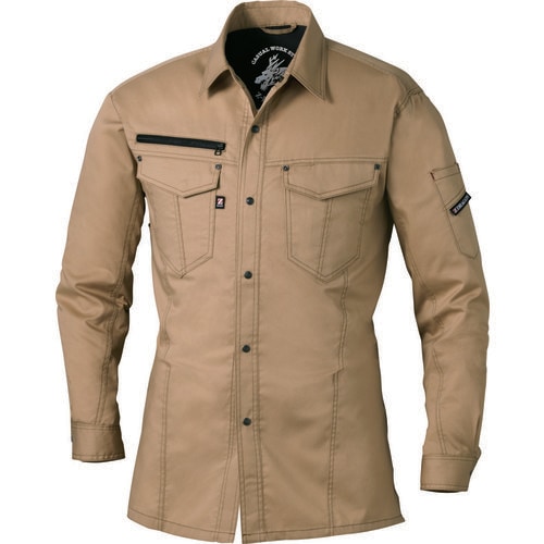 長袖シャツ 75004 キヤメル S