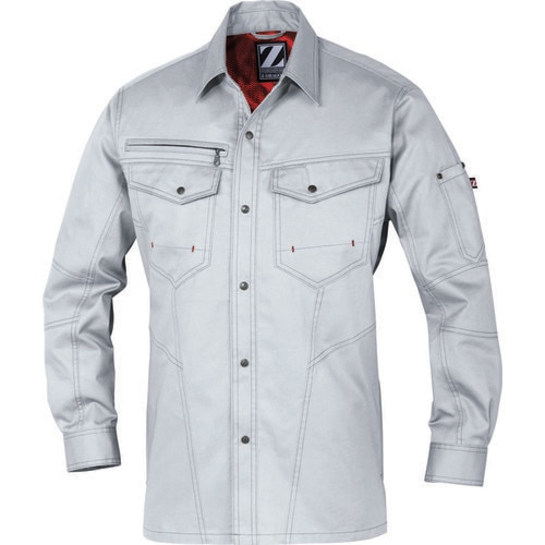 長袖シャツ 75204 シルバ− M