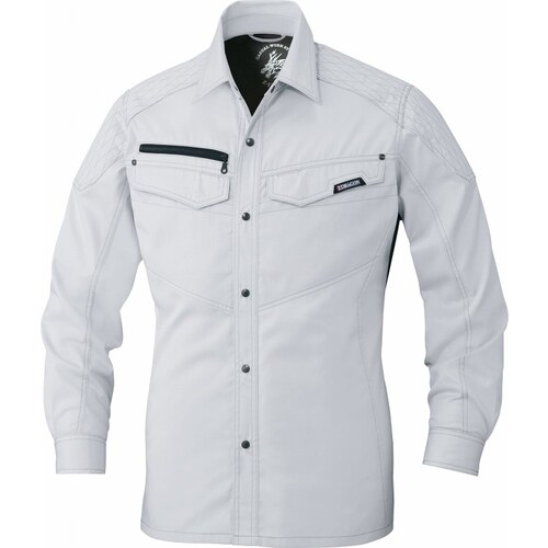 長袖シャツ 75404 シルバ− EL