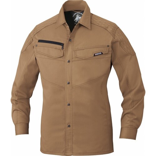 長袖シャツ 75404 キヤメル LL