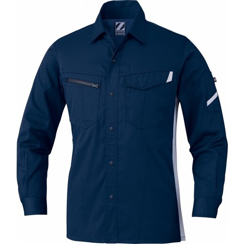 長袖シャツ 75504 ネ−ビ− 5L