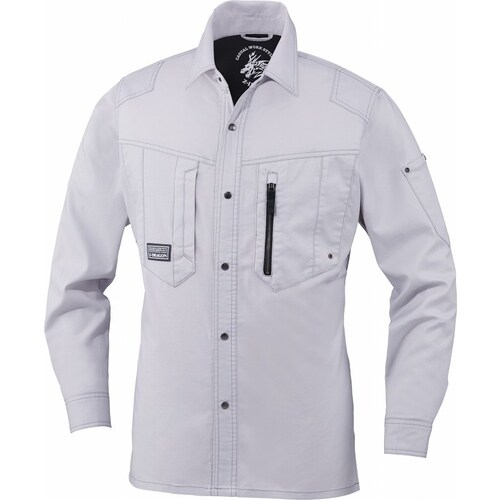 長袖シャツ 75704 シルバ− EL