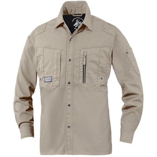 長袖シャツ 75704 サンドベ−ジユ 5L