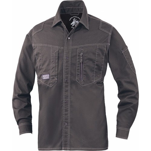 長袖シャツ 75704 スチ−ルグレ− M