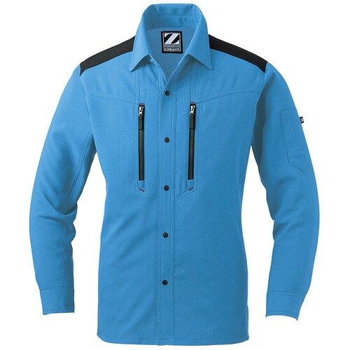 長袖シャツ 76004 ライトブル− LL