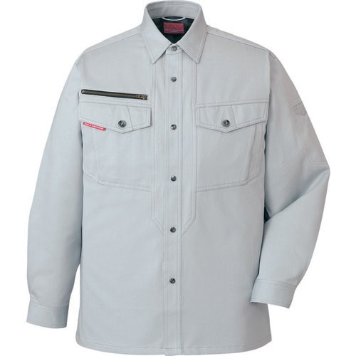 長袖シャツ 80204 シルバ−グレ− M