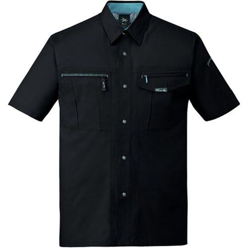 半袖シャツ 84014 シヤド−ブラツク L