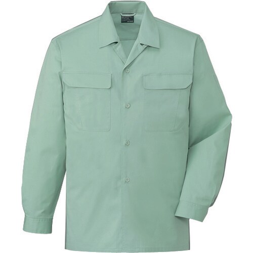 長袖オープンシャツ 84624 Eグリ−ン EL