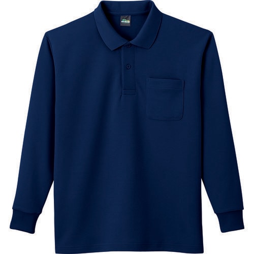 長袖ポロシャツ 84904 ネ−ビ− LL