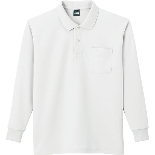 長袖ポロシャツ 84904 ホワイト EL