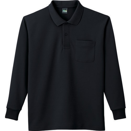 長袖ポロシャツ 84904 ブラツク SS