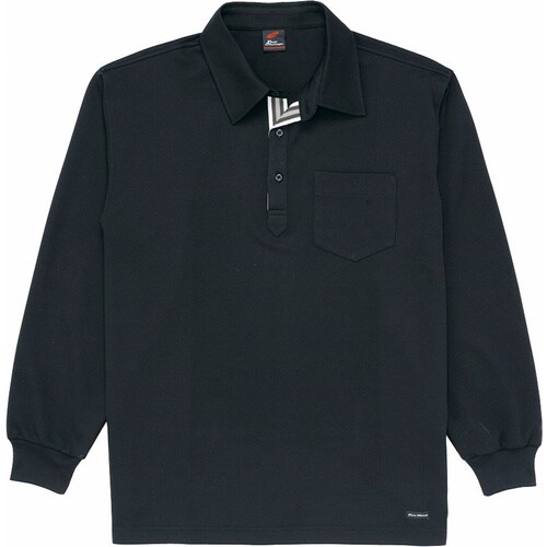 長袖ポロシャツ 85204 ブラツク SS