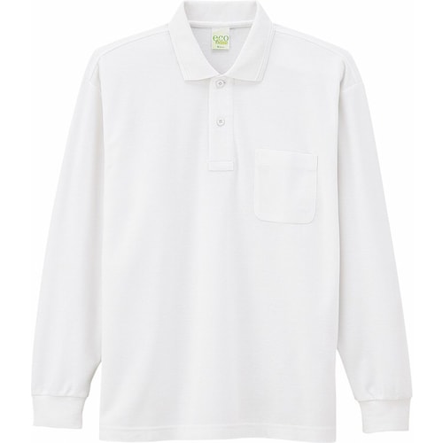 長袖ポロシャツ 85244 ホワイト LL