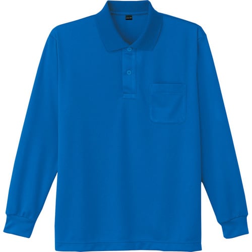 長袖ポロシャツ 85804 ブル− S