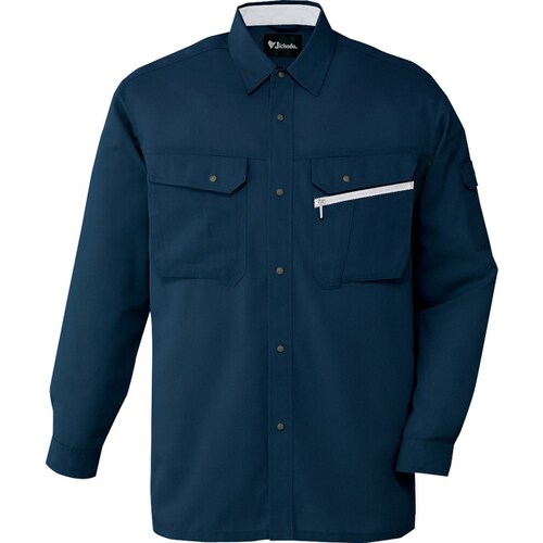 長袖シャツ 86204 ネ−ビ− 4L