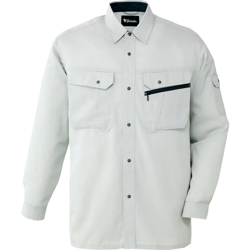 長袖シャツ 86204 シルバ− 4L