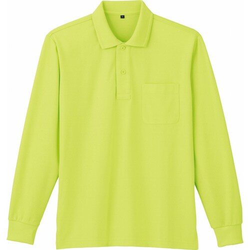 長袖ポロシャツ 85864 ライトグリ−ン EL