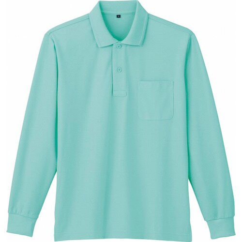 長袖ポロシャツ 85864 ミントグリ−ン 4L