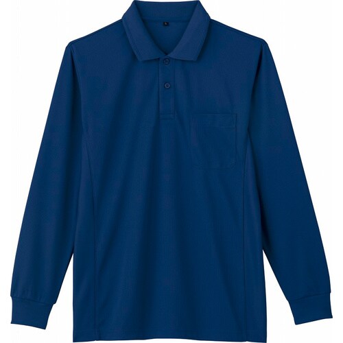 長袖ポロシャツ 85884 ネ−ビ− 4L