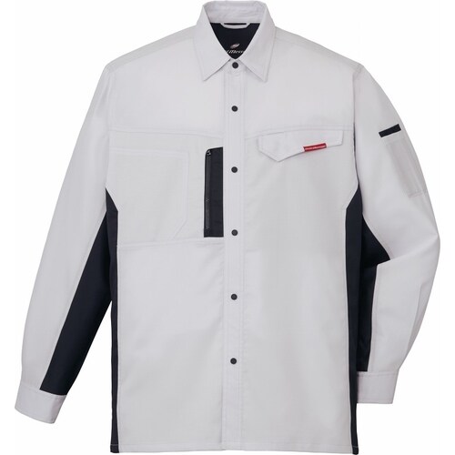 長袖シャツ 87104 シルバ− 5L