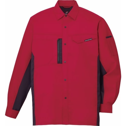 長袖シャツ 87104 レツド M
