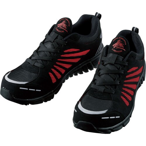 Sシューズ S4161 ブラツクXレツド 22.5