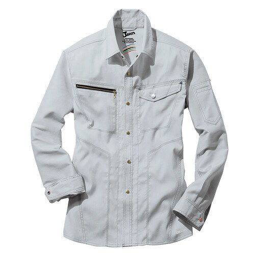 長袖シャツ 57104 シルバ− LL