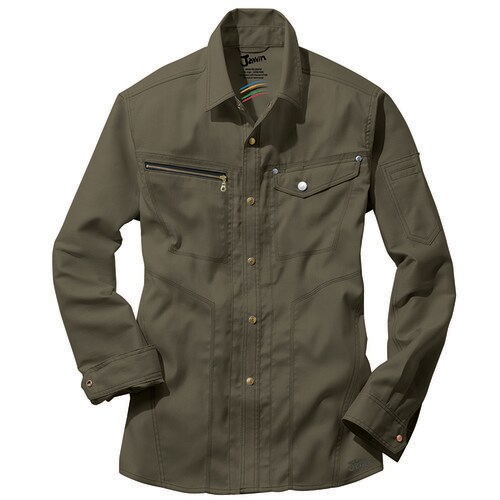 長袖シャツ 57104 ア−ミ−グリ−ン EL