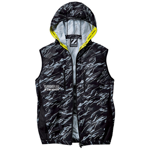 空調服ベスト 74240 ブラツクカモフラ 4L