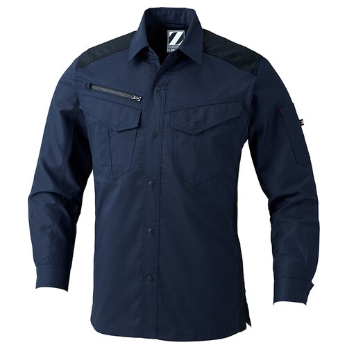 長袖シャツ 76204 ネ−ビ− 4L