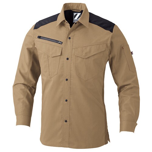 長袖シャツ 76204 キヤメル LL