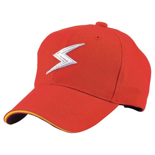 コットンラインキャップ レッド F