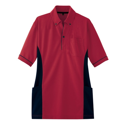 サイドポケット半袖ポロシャツ ワイン 3L