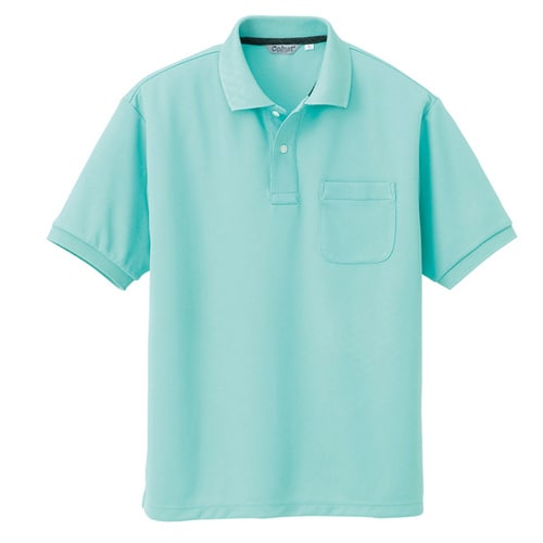 メンズ半袖ポロシャツ ミントグリーン LL