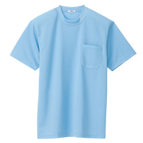 吸汗速乾半袖Tシャツ(ポケット付) サックス 6L