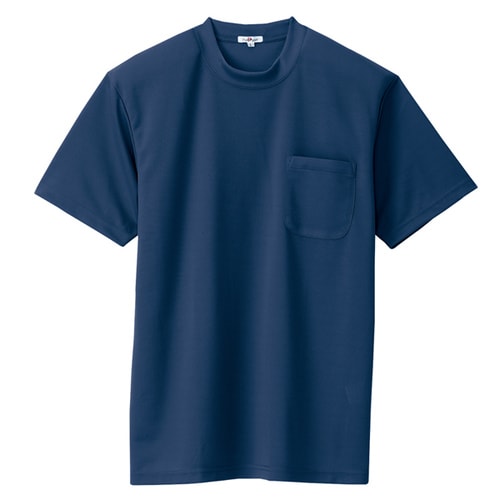 吸汗速乾半袖Tシャツ(ポケット付) ネイビー M