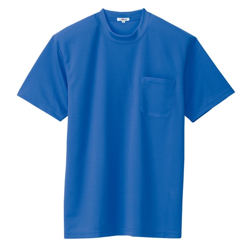 吸汗速乾半袖Tシャツ(ポケット付) Rブルー LL