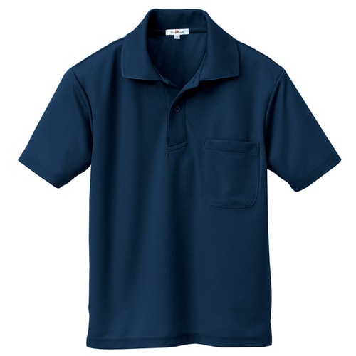 吸汗速乾半袖ポロシャツ ネイビー 3L