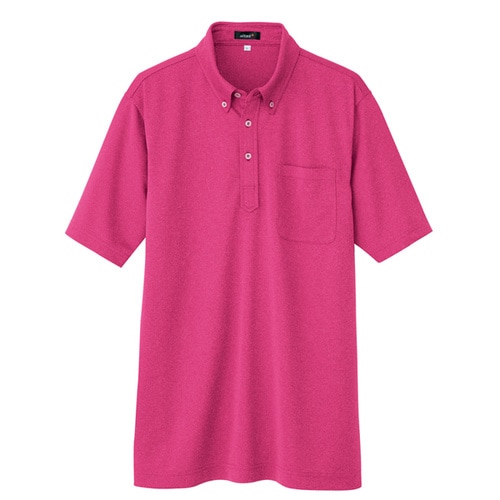 吸汗速乾半袖ポロシャツ ピンク 6L
