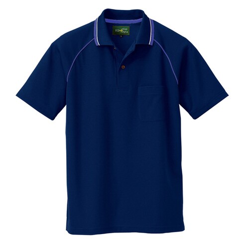 制電半袖ポロシャツ ネイビー 3L