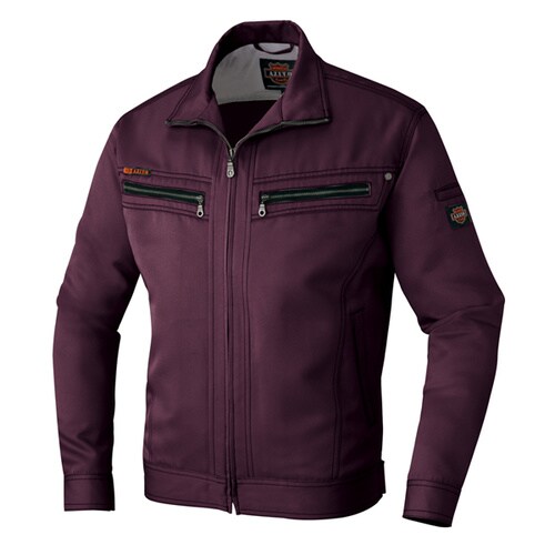 ダブルZIP長袖ブルゾン ワイン L