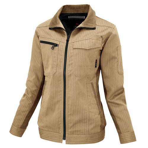 レディース長袖ブルゾン カーキ 4L