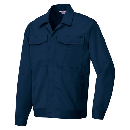 長袖ジャンパー(配色なし) ネイビー 4L