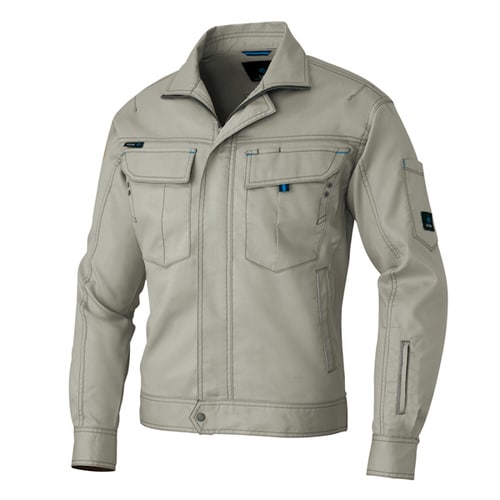 長袖ストレッチブルゾン アースグリーン 4L