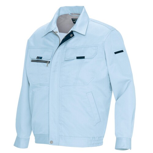 長袖ブルゾン サックス 4L