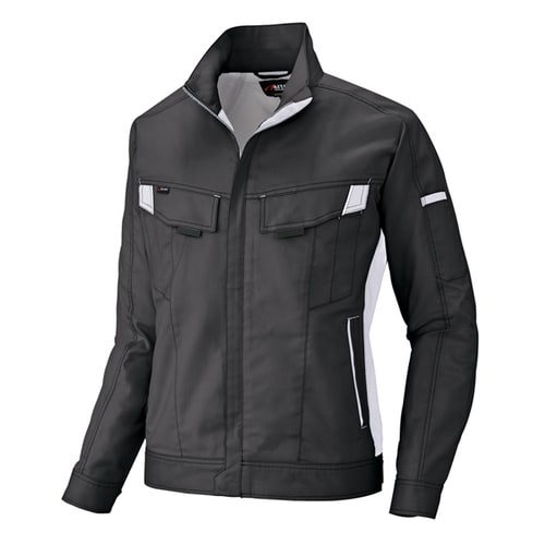 長袖ブルゾン チャコール×シルバーグレー L