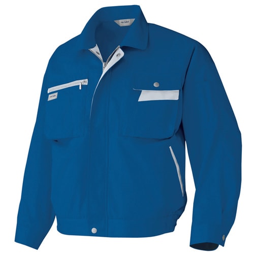 長袖ブルゾン ブルー 4L