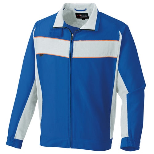 長袖ブルゾン Rブルー×ライトグレー L